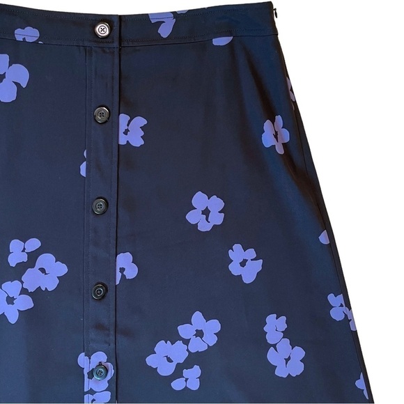 EVERLANE The Japanese GoWeave Floral Button Swing Skirt Size 10 - Picture 8 of 12